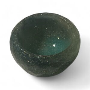 Handmade Acrylic Elegant Green Decorative Bowl Necklace or Ring Holder NWOT